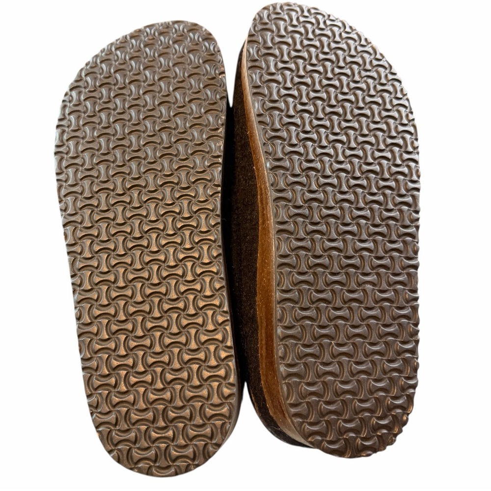 LL Bean Women's Grey Wool Felt Clogs Slippers Size 7 Medium Cozy Warm 301149 - Picture 8 of 8